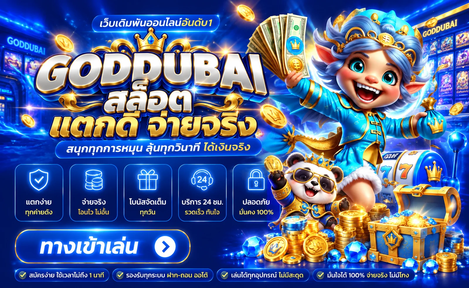 GODDUBAI สล็อต เกมยอดนิยมและทางเข้าเล่น